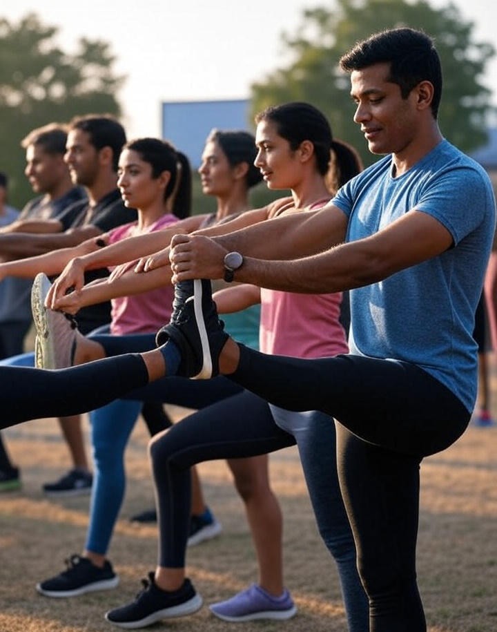 people doing exercise