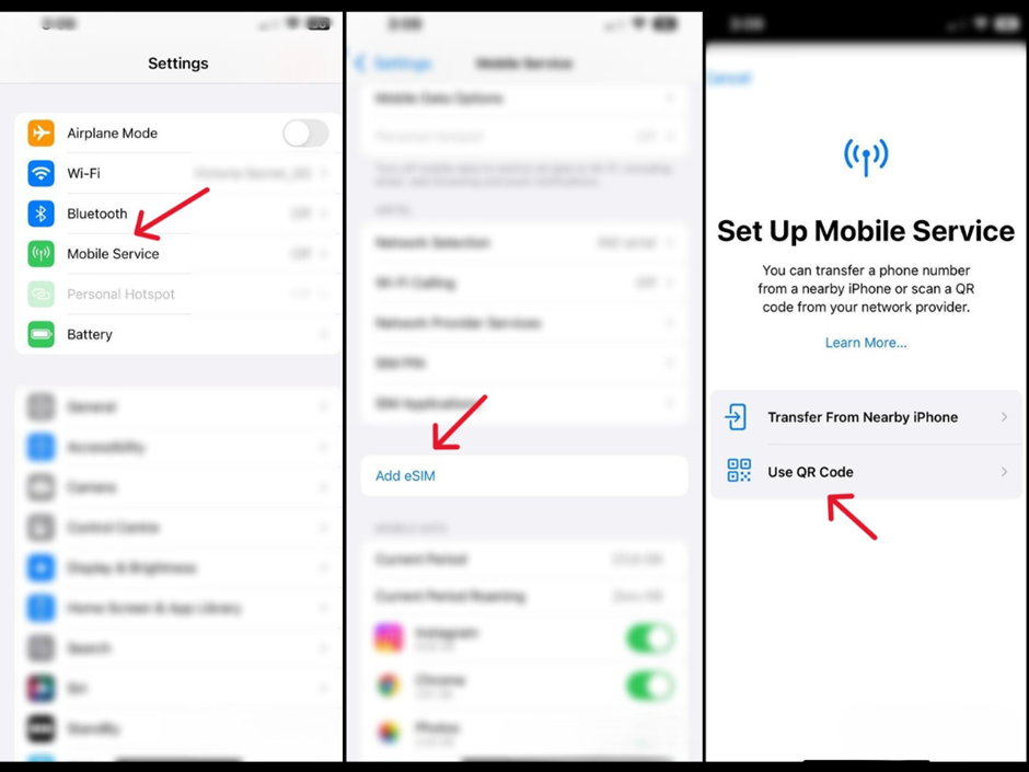 Migrating from Plastic SIM to eSIM via QR