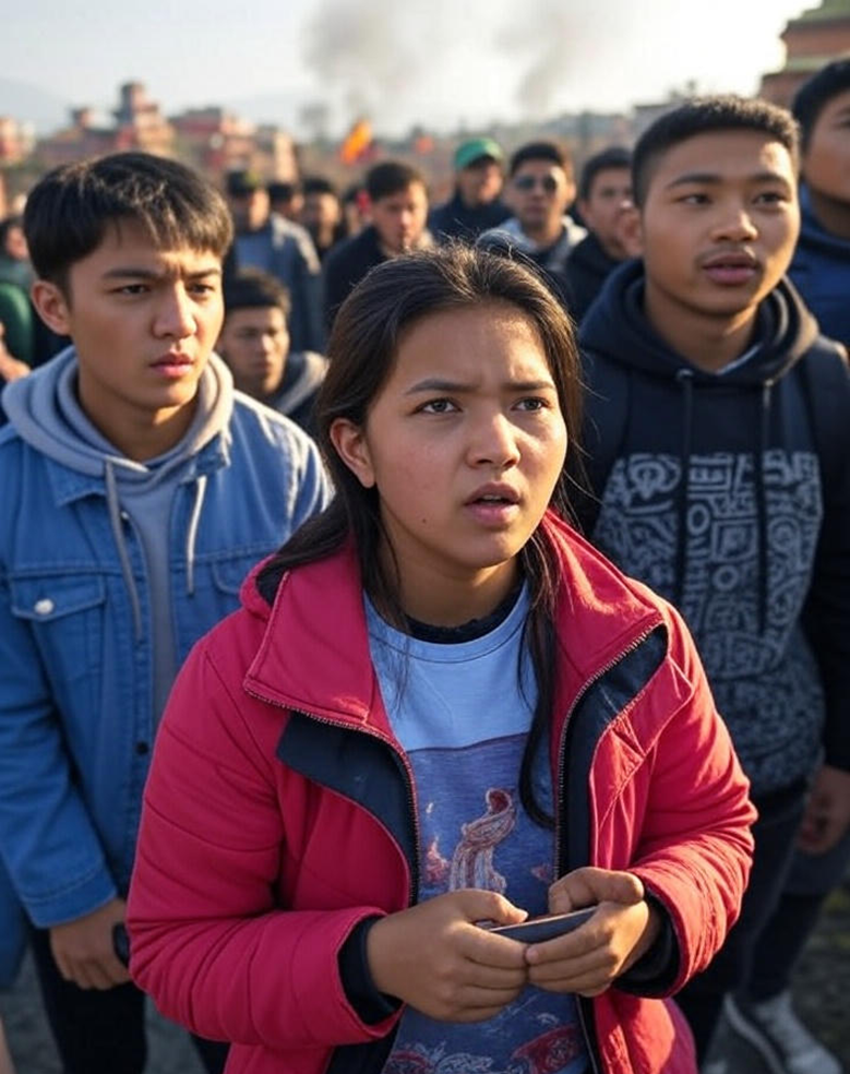 close up of a girl with phone in her hand