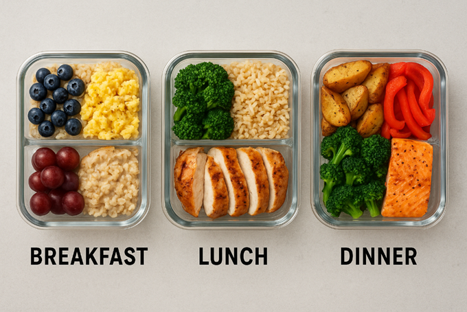 breakfast, lunch and dinner chart