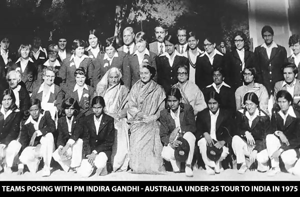 Team posing with PM Indra Gandhi