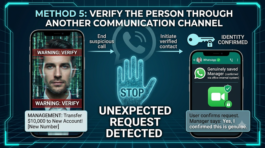 Verify the Person Through Another Communication Channel